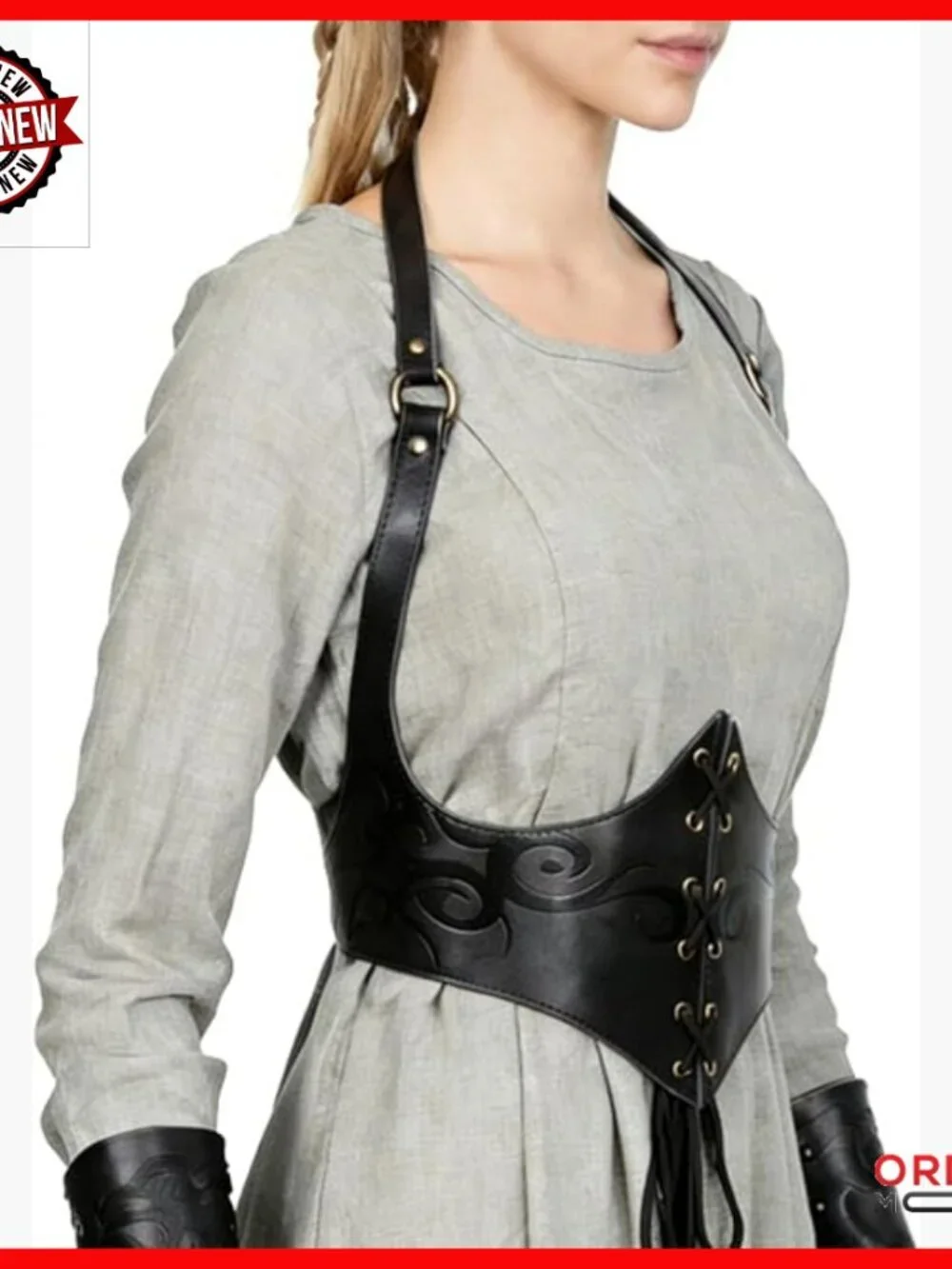 Faux Leather Corset Belt Adjustable 29-31in Renaissance Steampunk Cosplay